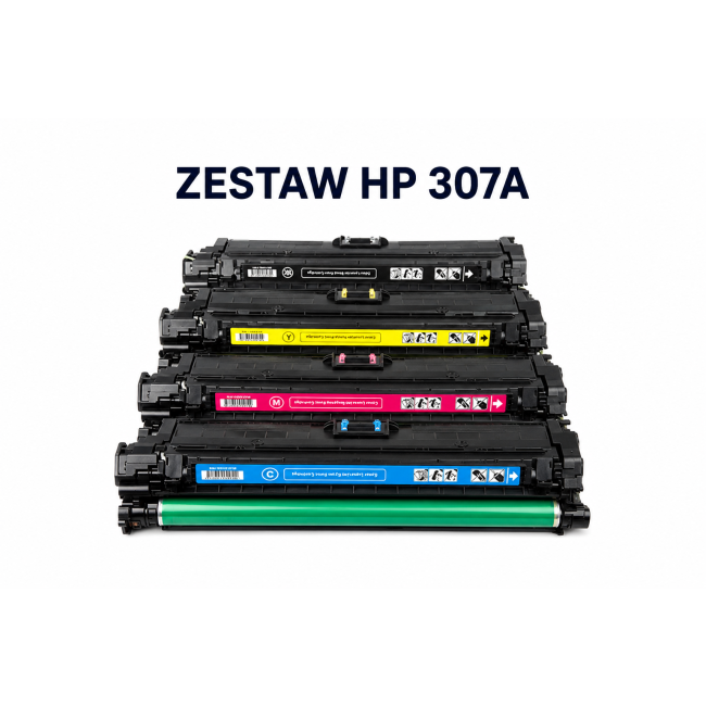Zestaw tonerów HP CE740A CE741A CE742A CE743A (307A)